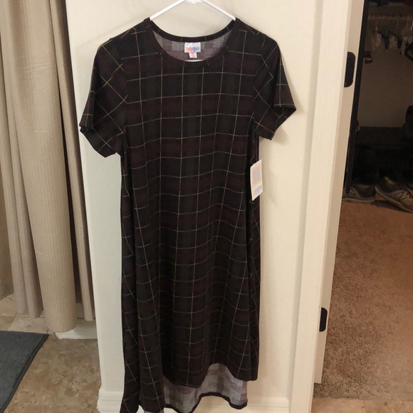 Lularoe XS Plaid Carly NWT - Picture 1 of 3